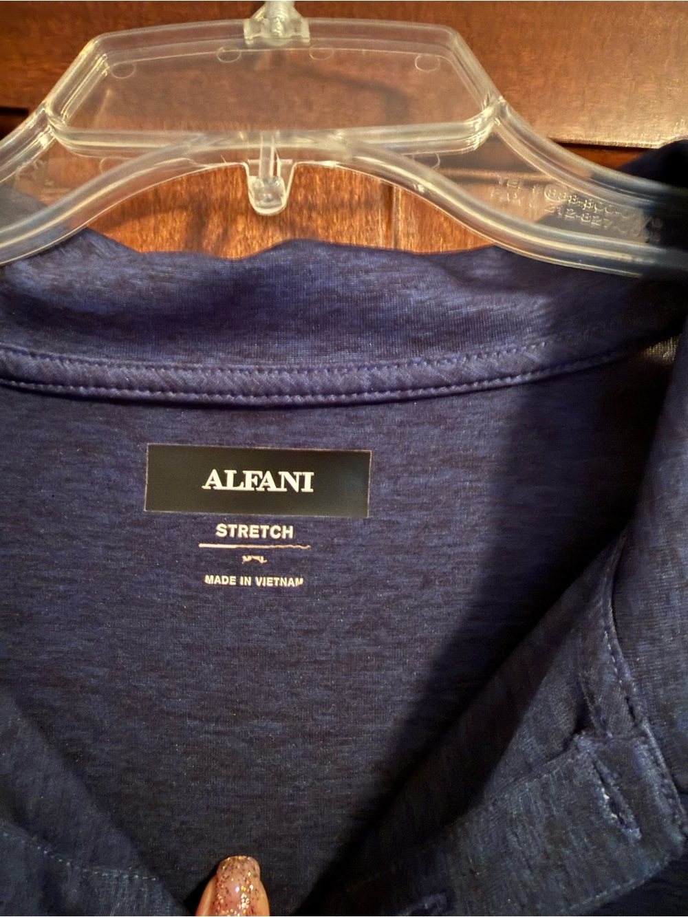 Alfani Men's Dark Navy Short-Sleeve Polo - Picture 2 of 3